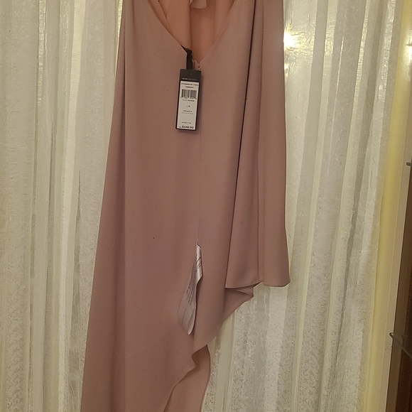 BCBGMaxazria Tea Rose Deborah Asymmetrical Halter Dress size 6 - Picture 2 of 5